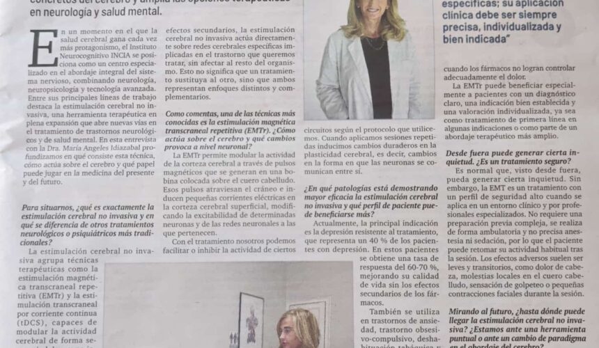 INCIA-Periodico-ElMundo-17-4-26 «Avanzamos hacia una neuromodulación de precisión, más personalizada y eficaz» Dra. Idiazábal para el diario El Mundo