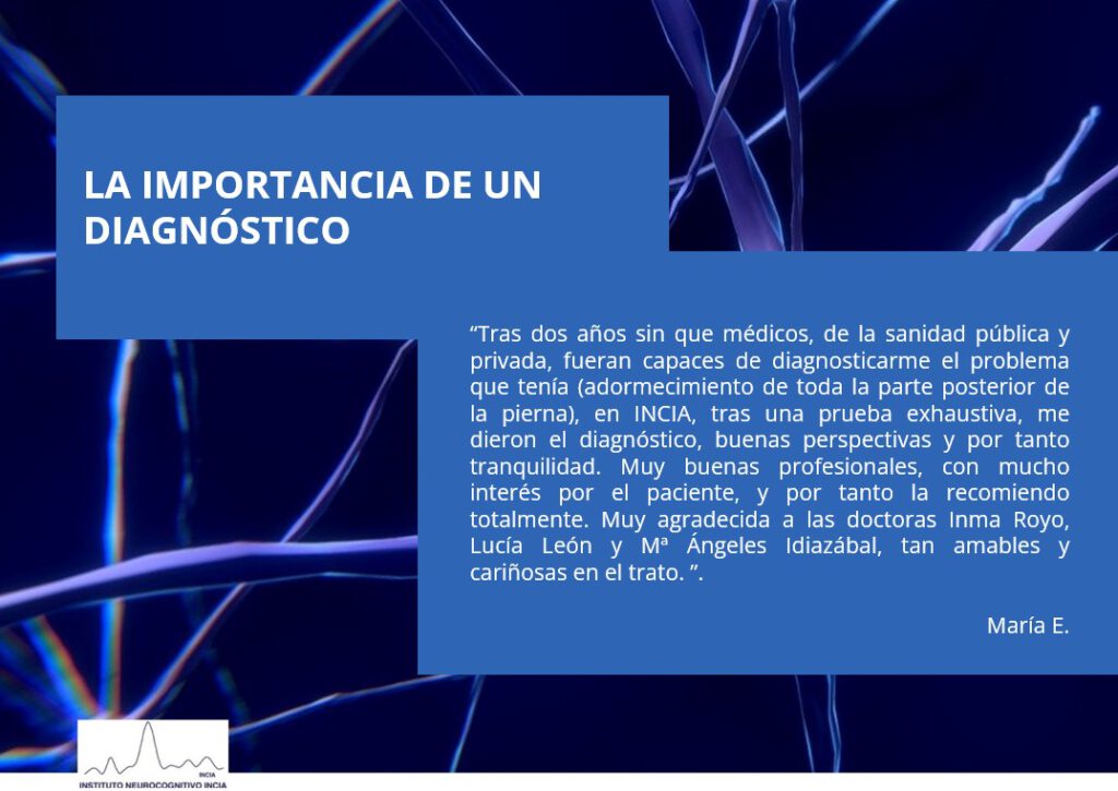 Testimonio de paciente sobre la importancia de un diagnóstico en INCIA